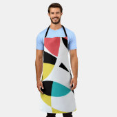 Kleurrijk, abstract, modern, leuk geometrisch patr schort (Gedragen)