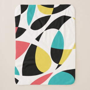Kleurrijk, abstract, modern, leuk geometrisch patr sherpa deken