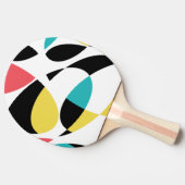 Kleurrijk, abstract, modern, leuk geometrisch patr tafeltennisbatje (Zijkant)