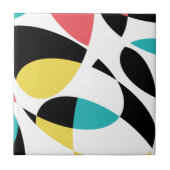 Kleurrijk, abstract, modern, leuk geometrisch patr tegeltje (Voorkant)