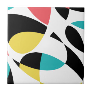 Kleurrijk, abstract, modern, leuk geometrisch patr tegeltje