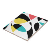Kleurrijk, abstract, modern, leuk geometrisch patr tegeltje (Zijkant)