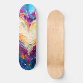 Kleurrijk Abstract Modern Liefdeshart Persoonlijk Skateboard (Voorkant)