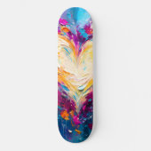 Kleurrijk Abstract Modern Liefdeshart Persoonlijk Skateboard (Voorkant)