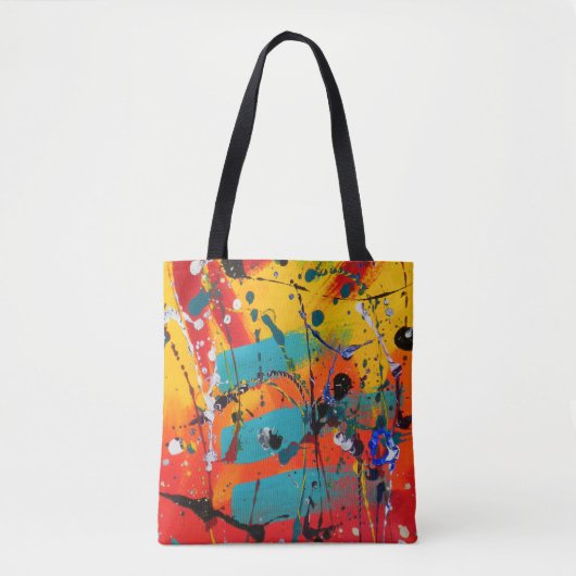 Kleurrijk Abstract modern, modern artistiek Tote Bag (Voorkant)