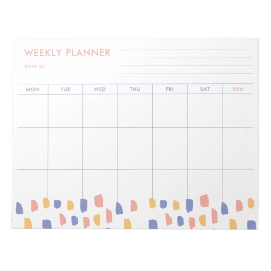 Kleurrijk Abstract | Modern Notitieblok voor weeke (Voorkant)