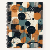 Kleurrijk Abstract Modern Notitieboek (Voorkant)