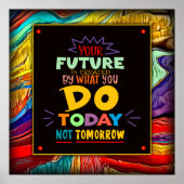 Kleurrijk Abstract Modern Toekomst Inspirerend Kla Poster (Voorkant)