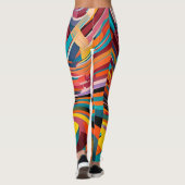 Kleurrijk Abstract modern urban geometrisch patroo Leggings (Achterkant)