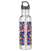 Kleurrijk abstract modern waterfles  (Achterkant)