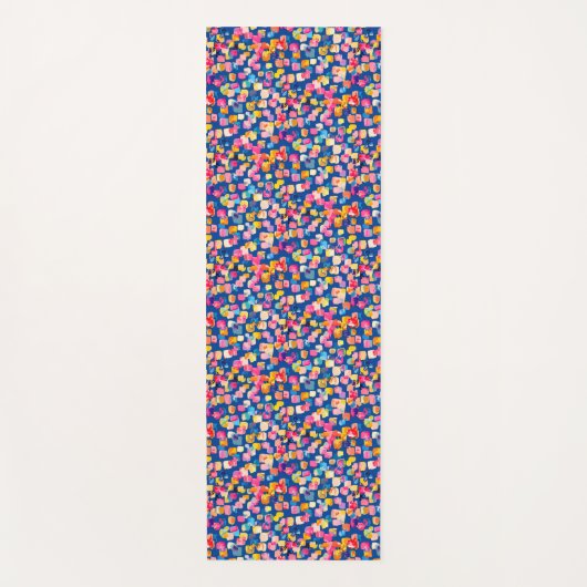 Kleurrijk abstract modern yogamat (Voorkant)