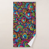 Kleurrijk Abstract monster Badhanddoek (Badhanddoek)