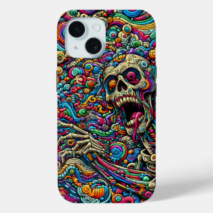 Kleurrijk Abstract monster iPhone 15 Case