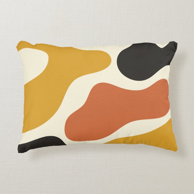 kleurrijk Abstract  mosterdgeel &oranje  Accent Kussen (Voorkant)