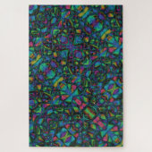 Kleurrijk Abstract mozaïekGlas in lood - moeilijk Legpuzzel (Verticaal)