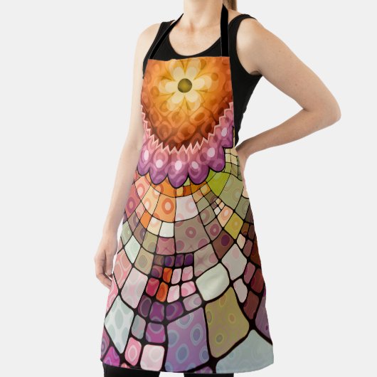 Kleurrijk Abstract mozaïekontwerp Schort (Insitu)