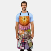 Kleurrijk Abstract mozaïekontwerp Schort (Gedragen)