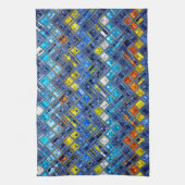 Kleurrijk Abstract mozaïekpatroon #5 Theedoek (Verticaal)