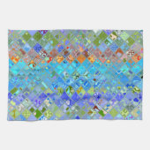 Kleurrijk Abstract mozaïekpatroon Theedoek (Horizontaal)