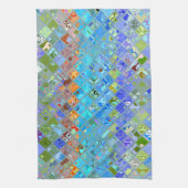 Kleurrijk Abstract mozaïekpatroon Theedoek (Verticaal)