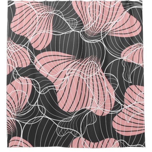 Kleurrijk abstract, naadloos artistiek patroon. douchegordijn (Voorkant)