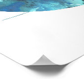 Kleurrijk abstract narwhal-silhouet poster (Hoek)