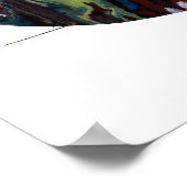 Kleurrijk abstract narwhal-silhouet poster (Hoek)