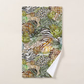 Kleurrijk abstract oerwoud bad handdoek (Handdoek)