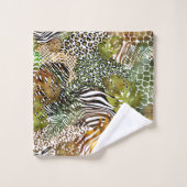 Kleurrijk abstract oerwoud bad handdoek (Wasdoekje)