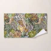 Kleurrijk abstract oerwoud bad handdoek (Handdoek)