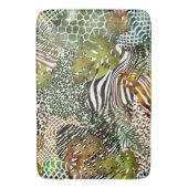 Kleurrijk abstract oerwoud badmat (Voorkant Verticaal)