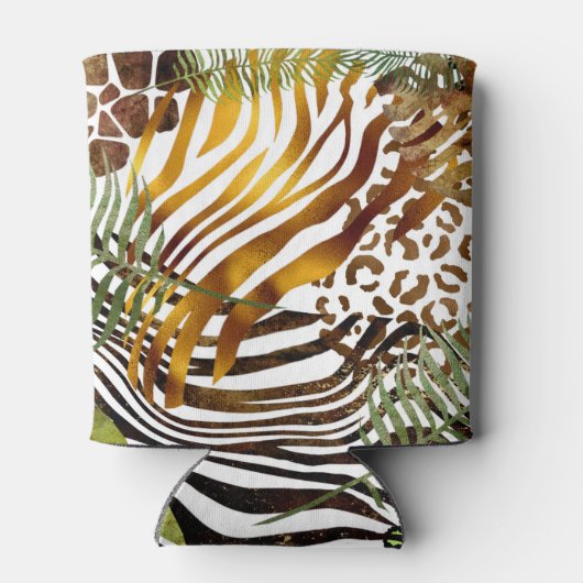 Kleurrijk abstract oerwoud blikjeskoeler (Achterkant)