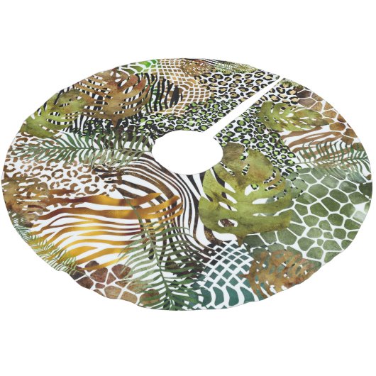 Kleurrijk abstract oerwoud kerstboom rok (Gekanteld)