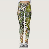 Kleurrijk abstract oerwoud leggings (Voorkant)
