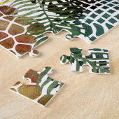 Kleurrijk abstract oerwoud legpuzzel (Zijkant)