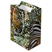 Kleurrijk abstract oerwoud medium cadeauzakje (Achterkant Gekanteld)