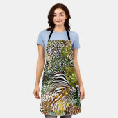 Kleurrijk abstract oerwoud schort (Gedragen)