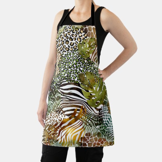 Kleurrijk abstract oerwoud schort (Insitu)