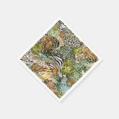 Kleurrijk abstract oerwoud servet (Hoek)