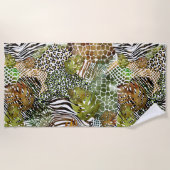 Kleurrijk abstract oerwoud strandlaken (Voorkant)