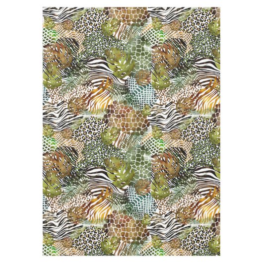 Kleurrijk abstract oerwoud tafelkleed (Voorkant)