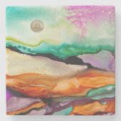 Kleurrijk Abstract Onderzetter (Voorkant)