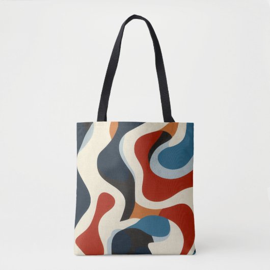 Kleurrijk Abstract Ontwerp Boodschappentas Tote Bag (Voorkant)