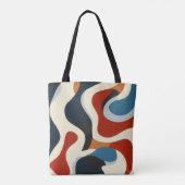 Kleurrijk Abstract Ontwerp Boodschappentas Tote Bag (Achterkant)
