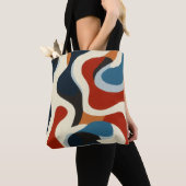 Kleurrijk Abstract Ontwerp Boodschappentas Tote Bag (Dichtbij)