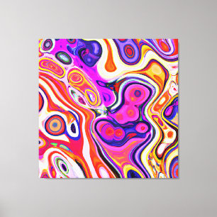 Kleurrijk abstract ontwerp in focus canvas afdruk