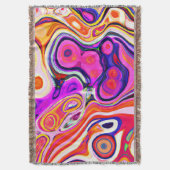 Kleurrijk abstract ontwerp in focus deken (Voorkant Verticaal)