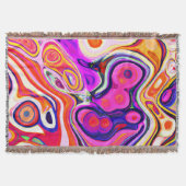 Kleurrijk abstract ontwerp in focus deken (Voorkant)