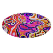 Kleurrijk abstract ontwerp in focus snijplank (Hoek)