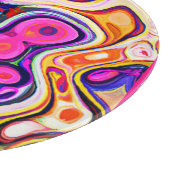 Kleurrijk abstract ontwerp in focus snijplank (Hoek)